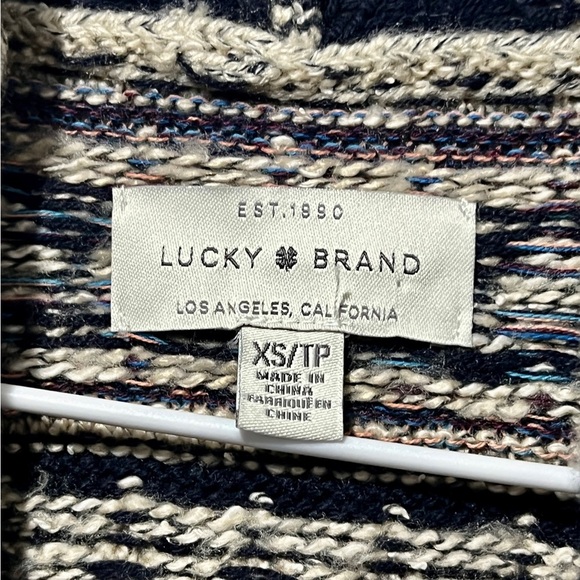 Lucky Brand Aztec Triabl Knit Cardigan Sweater - XS - Picture 9 of 10